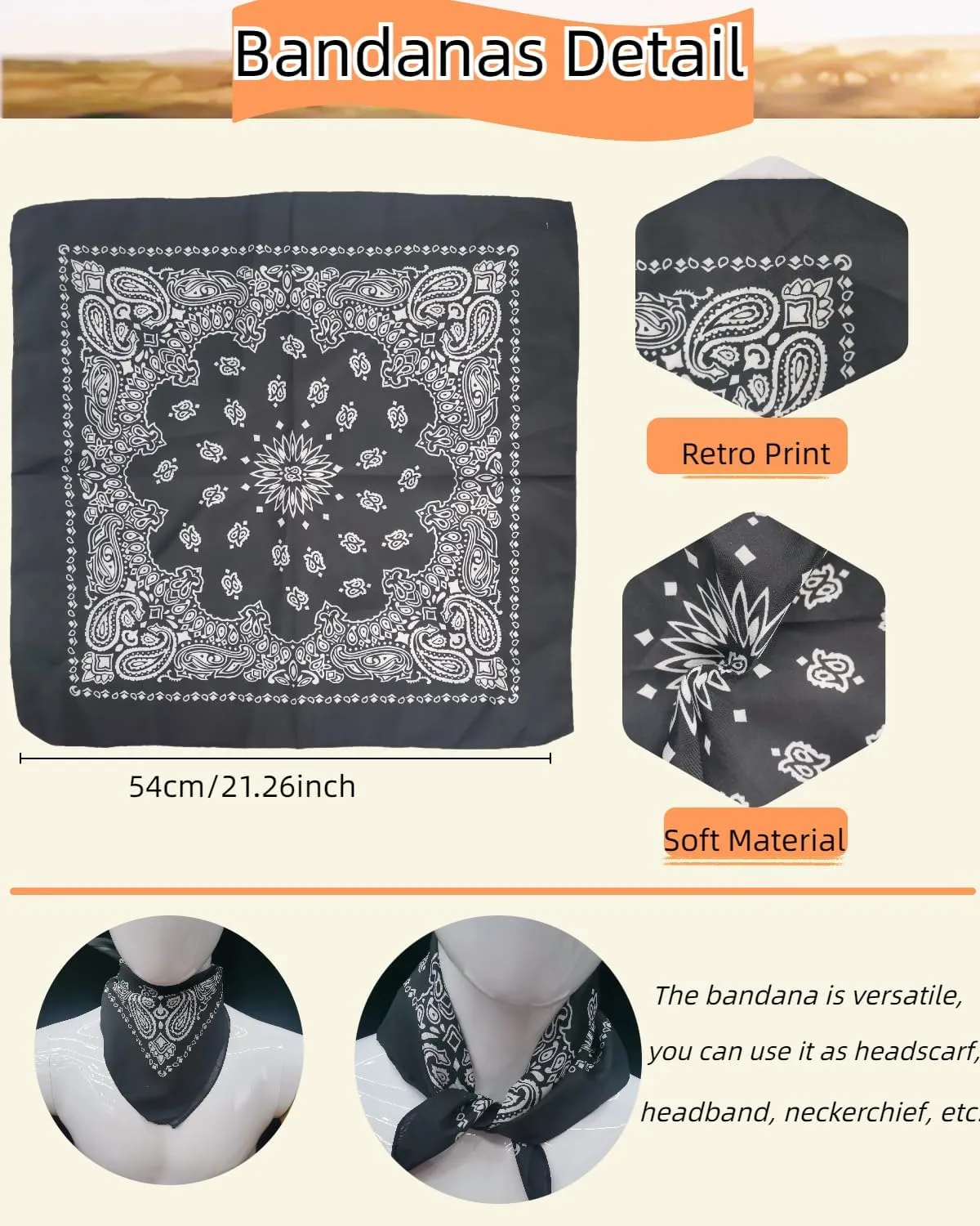 7pcs Cowboy Costume Outfit for Men Western Cowboy Clothes Vest Accessories for Cowboy Party