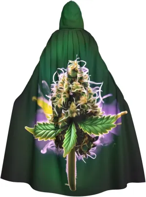 A Puff in Time Weed Marijuana (2) Cosplay Costume Cloak-Unisex Cape for Halloween Enthusiasts,Adult Party Decorative Cloak