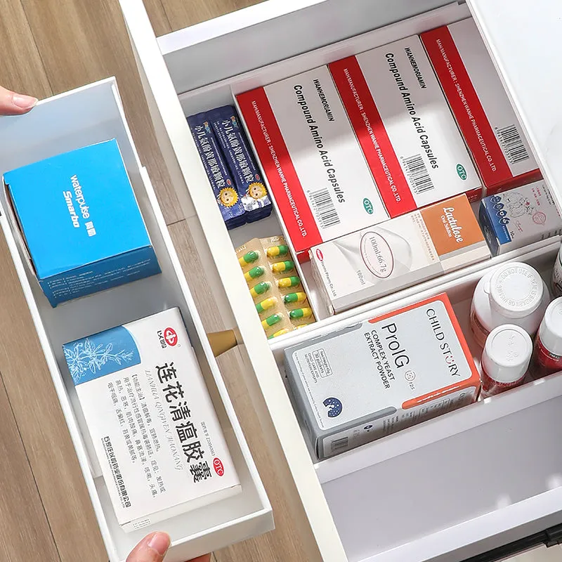 AIKIN-Versatile Expandable Drawer Organizer: Adjustable Vanity Trays with Dividers