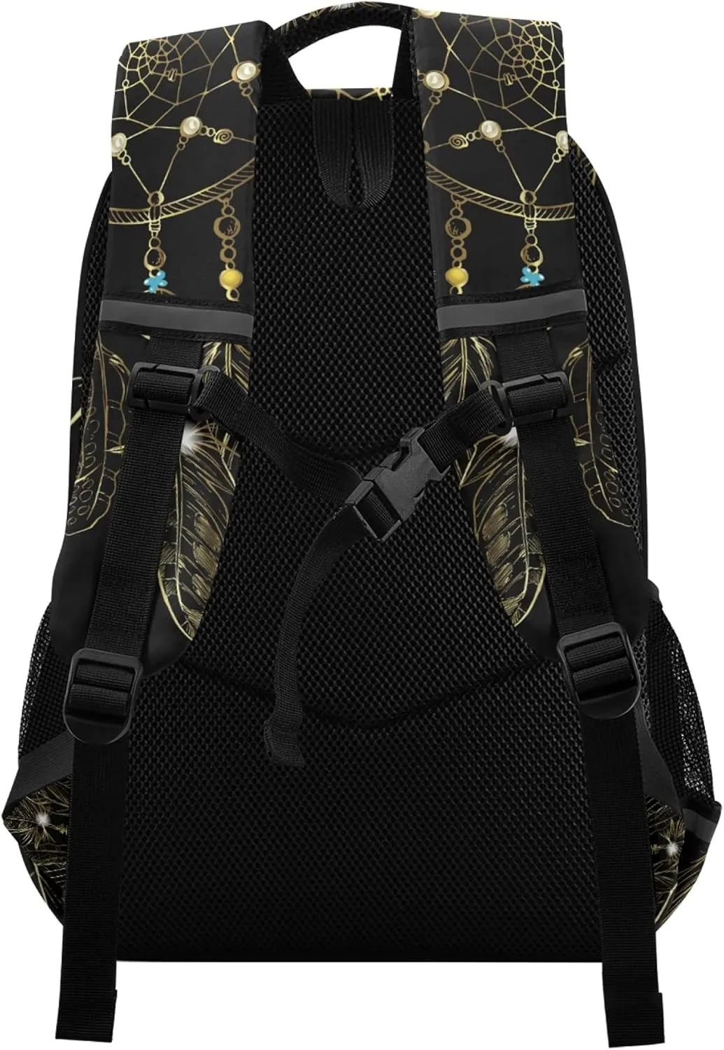 ALAZA Ornate Dreamcatcher Boho Bohemian Feather Backpack Purse for Women Men Personalized Laptop Notebook Tablet School Bag Stylish Casual Daypack, 13 14 15.6 inc