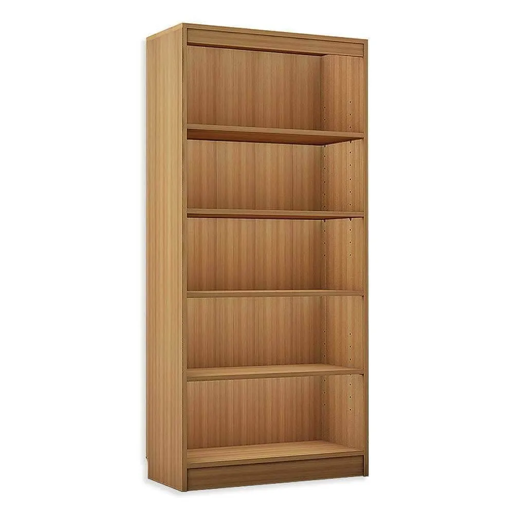 Alpha Bookshelf, 5 tier, 67" high, Misty Oak