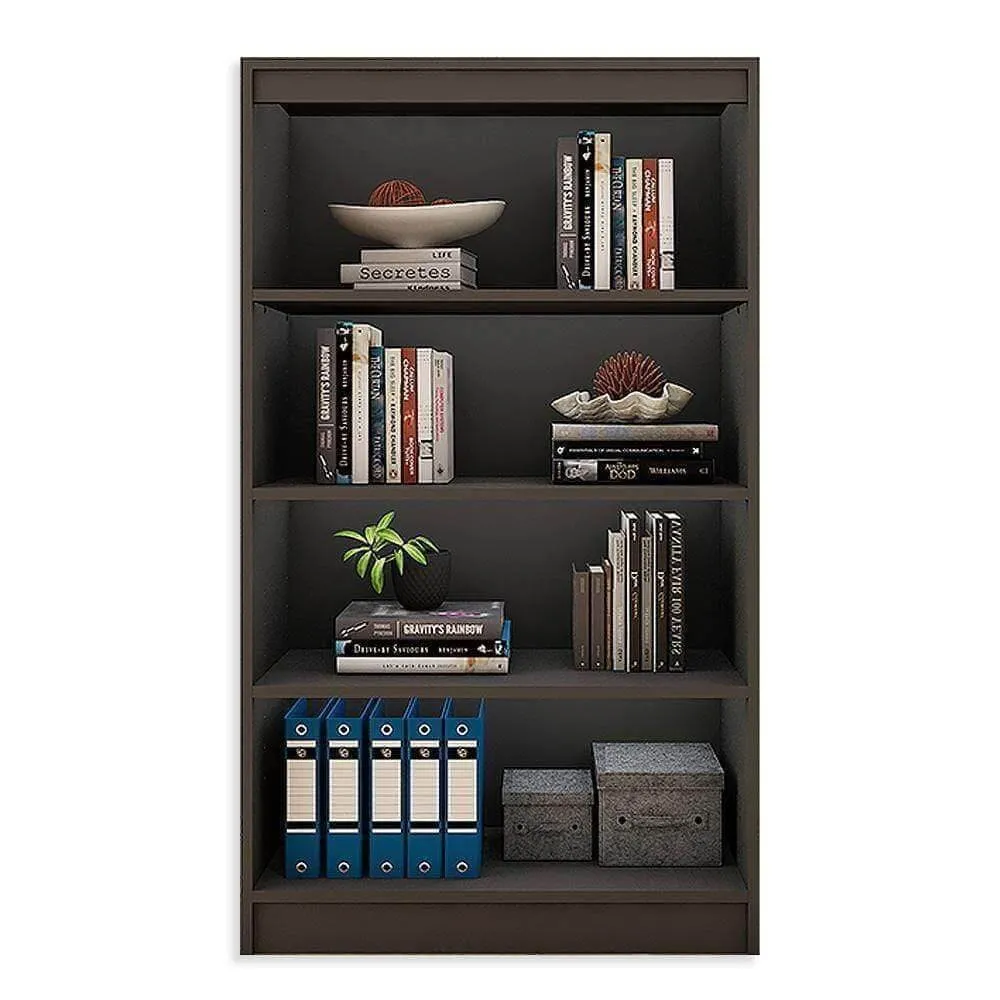 Alpha Bookshelf rack, 4 tier, 54" high, Slate Grey