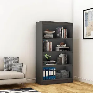 Alpha Bookshelf rack, 4 tier, 54" high, Slate Grey