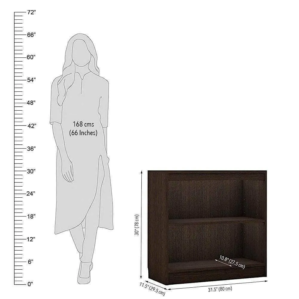 Alpha Bookshelves, 3 tier Bookrack, 30" high, Classic Wenge