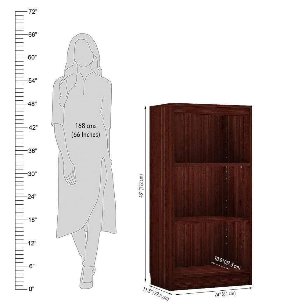 Alpha Bookshelves, 4 tier, 48" high, Mahogany
