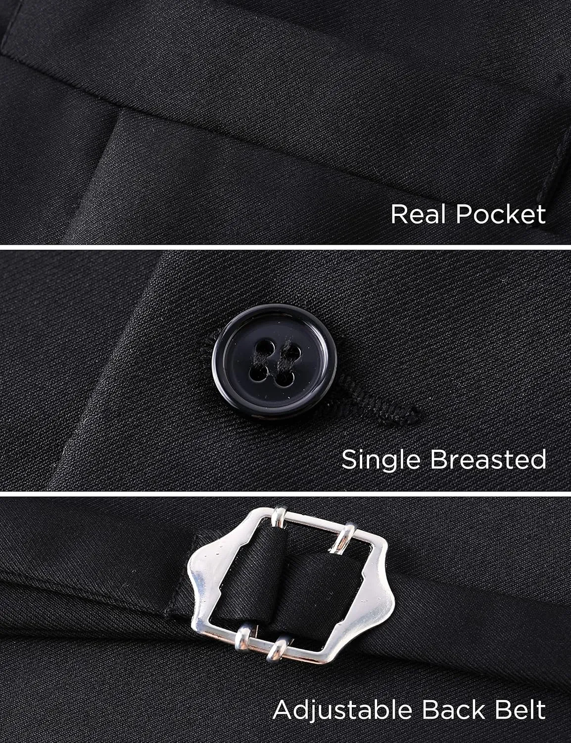 BABEYOND Men's Formal Suit Vest Slim Fit Waistcoat Business Vest for Suit Tuxedo