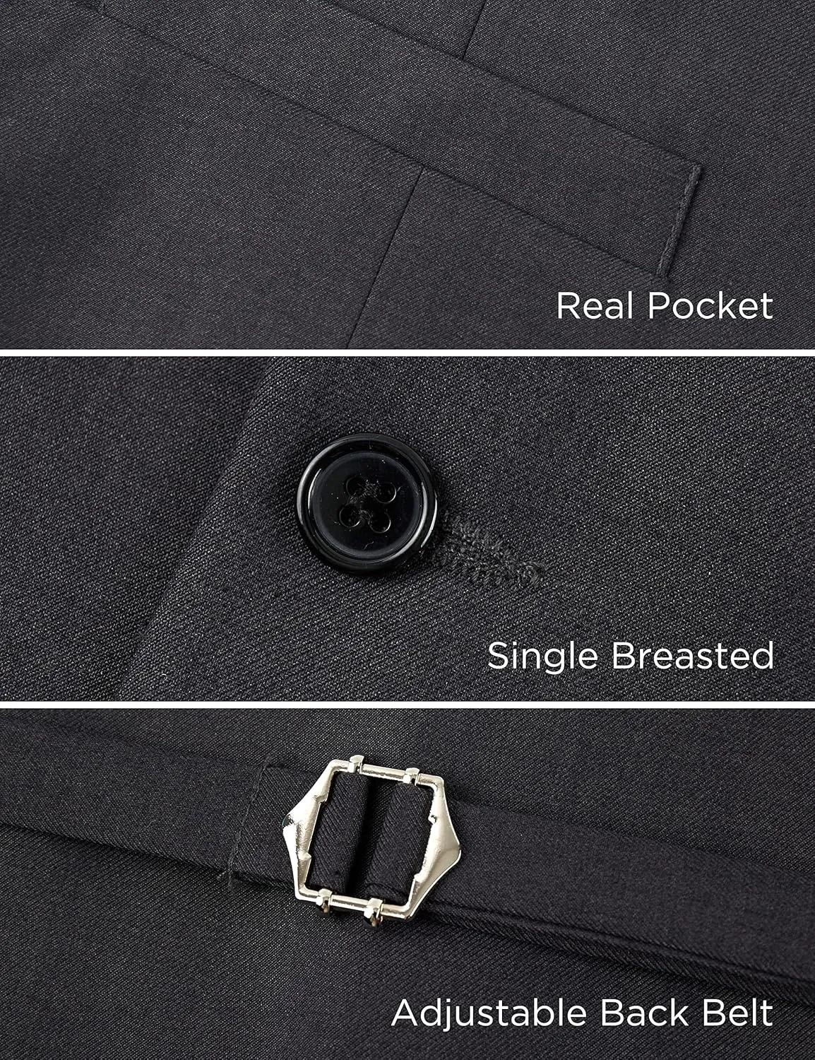 BABEYOND Men's Formal Suit Vest Slim Fit Waistcoat Business Vest for Suit Tuxedo