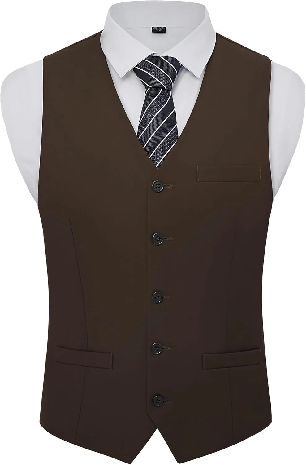 BABEYOND Men's Formal Suit Vest Slim Fit Waistcoat Business Vest for Suit Tuxedo