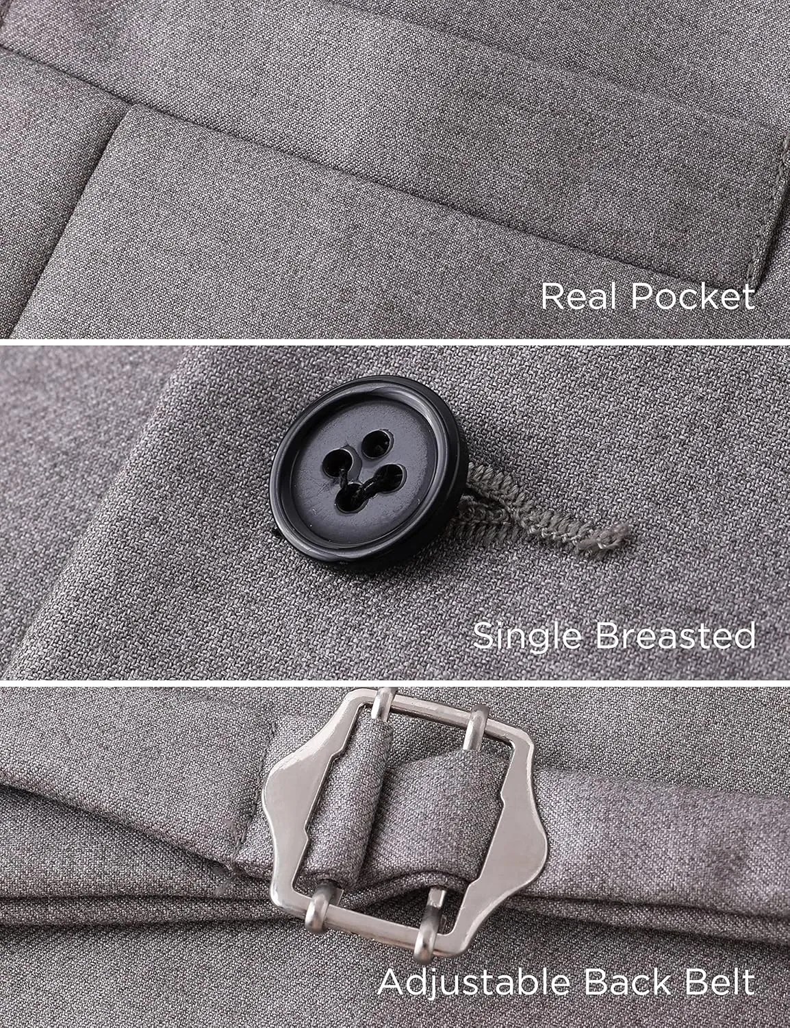 BABEYOND Men's Formal Suit Vest Slim Fit Waistcoat Business Vest for Suit Tuxedo