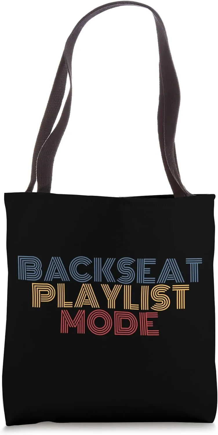 Backseat Playlist Mode Retro Summer Tote Bag