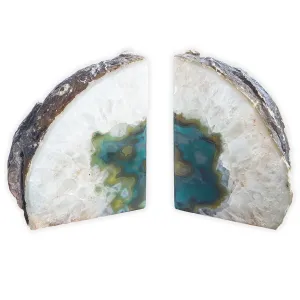 Bookends Set-2 Green Agate