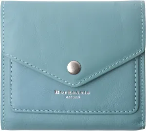 Borgasets Small Wallet for Women Genuine Leather RFID Blocking Card Holder Organizer Pocket Compact Bifold Ladies Mini Purse