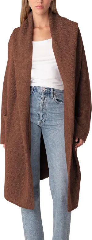 Cakulo Womens Oversized Long Cardigan Sweaters Hooded Duster Cardigans 2024 Trendy Fall Open Front Coatigan