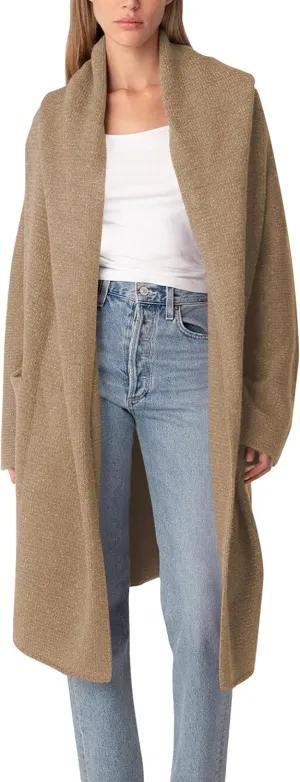Cakulo Womens Oversized Long Cardigan Sweaters Hooded Duster Cardigans 2024 Trendy Fall Open Front Coatigan