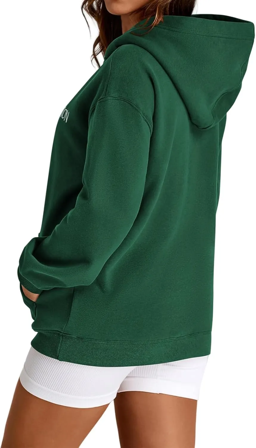 Canbebig Oversized Hoodies for Women Letter Printed Pullover Sweatshirts Long Sleeve Shirts with Pockets Fashion Clothes