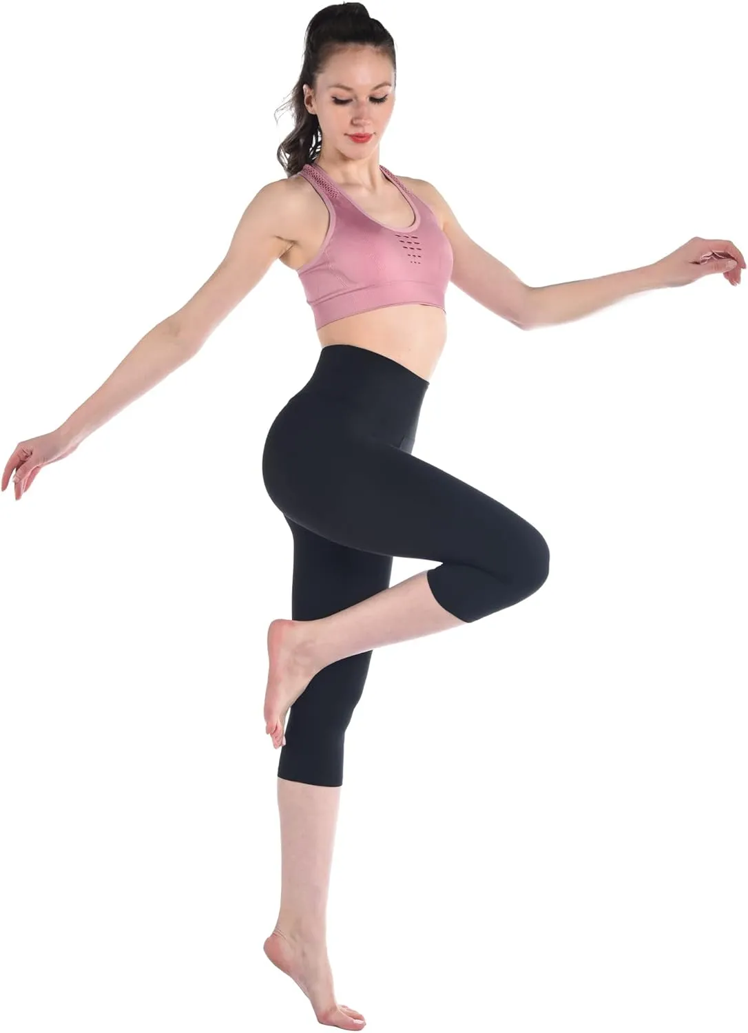 Capri Leggings for Women, High Waisted Yoga Pants for Workout Running