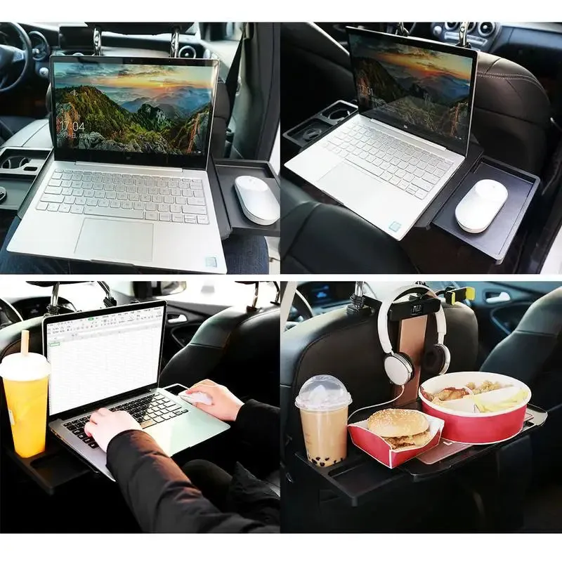 Car Back Seat Folding Table for Dining, Laptop Stand, Office Tray