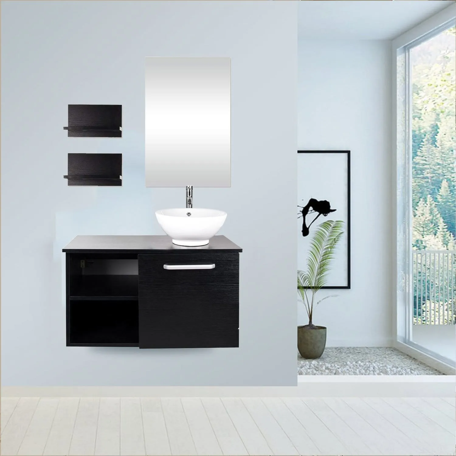 Chic 28" Black Bathroom Vanity BA20079