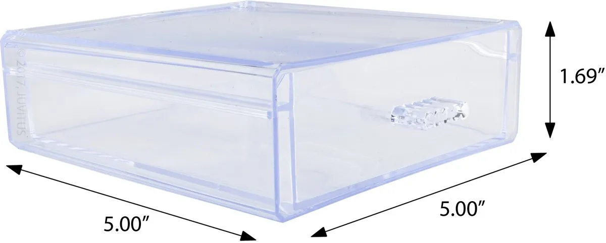 Clear Plastic Stackable Drawer Organizer for Jewelry, Makeup, and Cosmetics