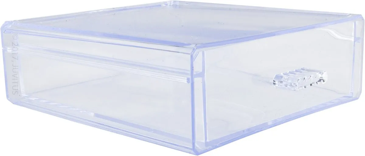 Clear Plastic Stackable Drawer Organizer for Jewelry, Makeup, and Cosmetics