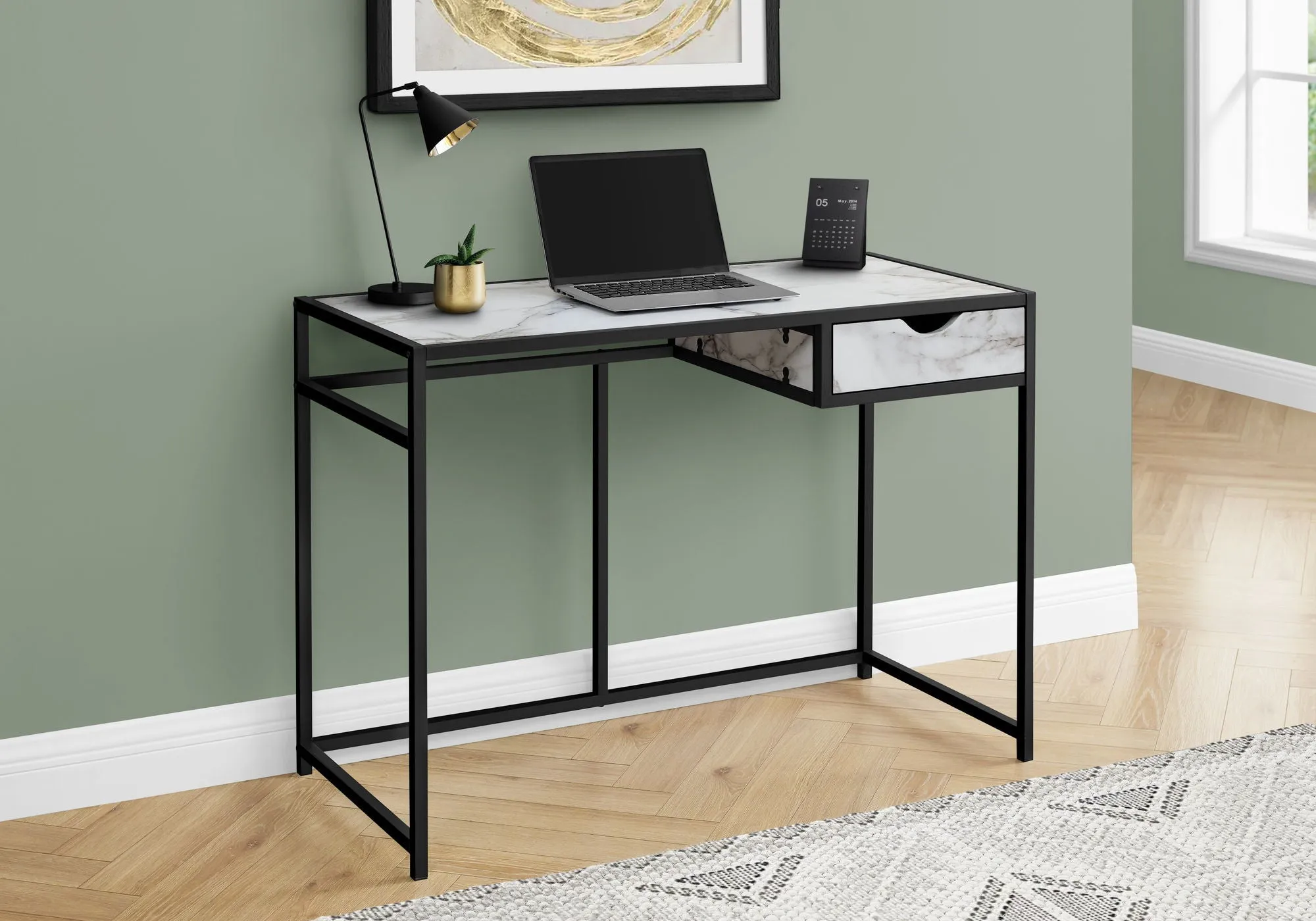 Computer Desk For Home Office, 1 Storage Drawer, Contemporary & Modern by Couch.com