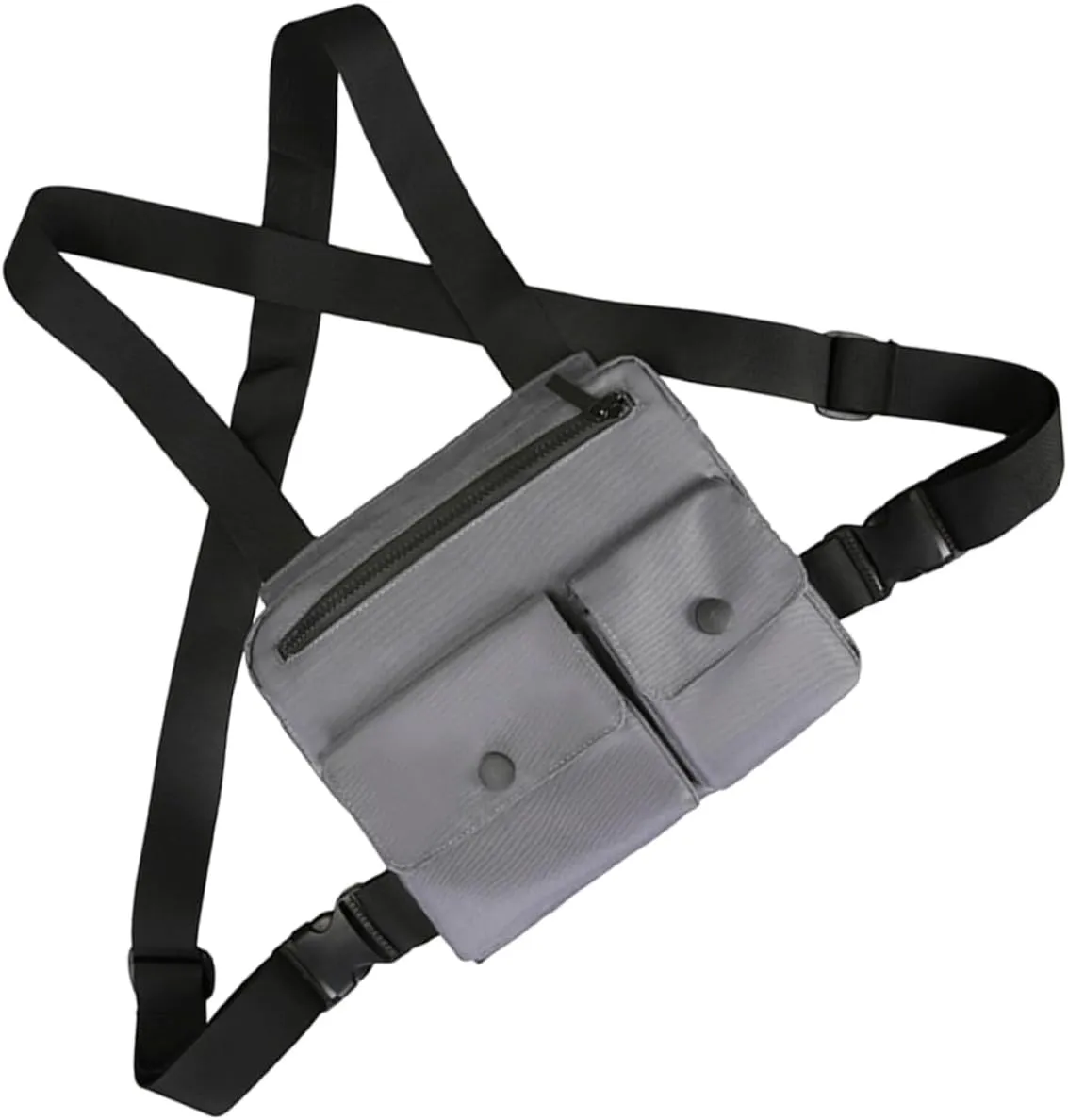 DECHOUS Nylon Chest Pack Fashionable Outdoor Man Bag Hands- Vest Bag for Travel Large Capacity Pouch for Hiking