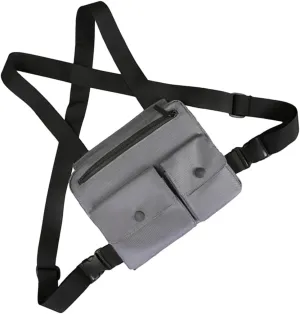 DECHOUS Nylon Chest Pack Fashionable Outdoor Man Bag Hands- Vest Bag for Travel Large Capacity Pouch for Hiking