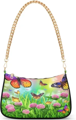 Delicate Butterflies Soft Colors Women Bag, Shoulder Bag for Women Crossbody