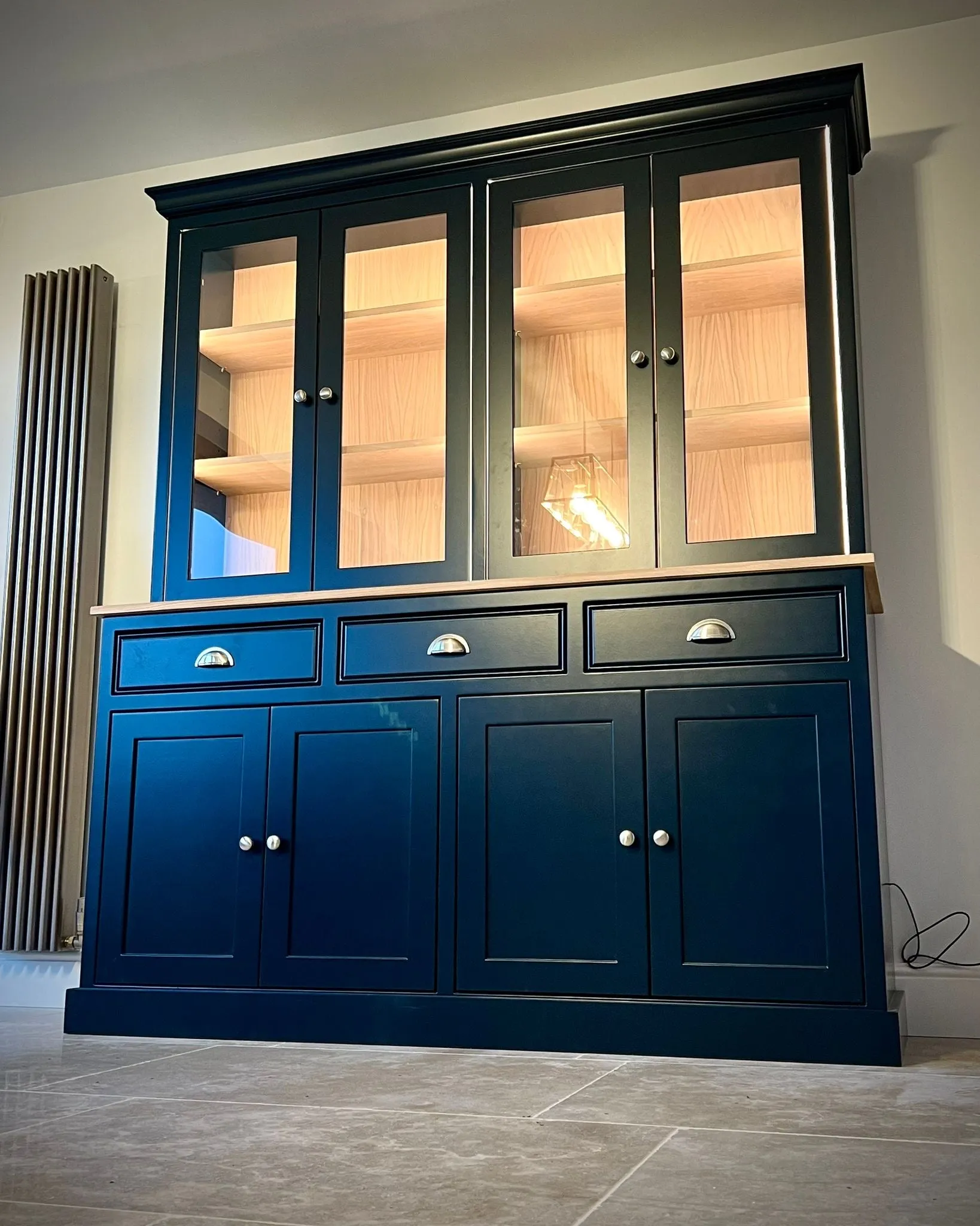 Detailed Glazed Dresser with oak features