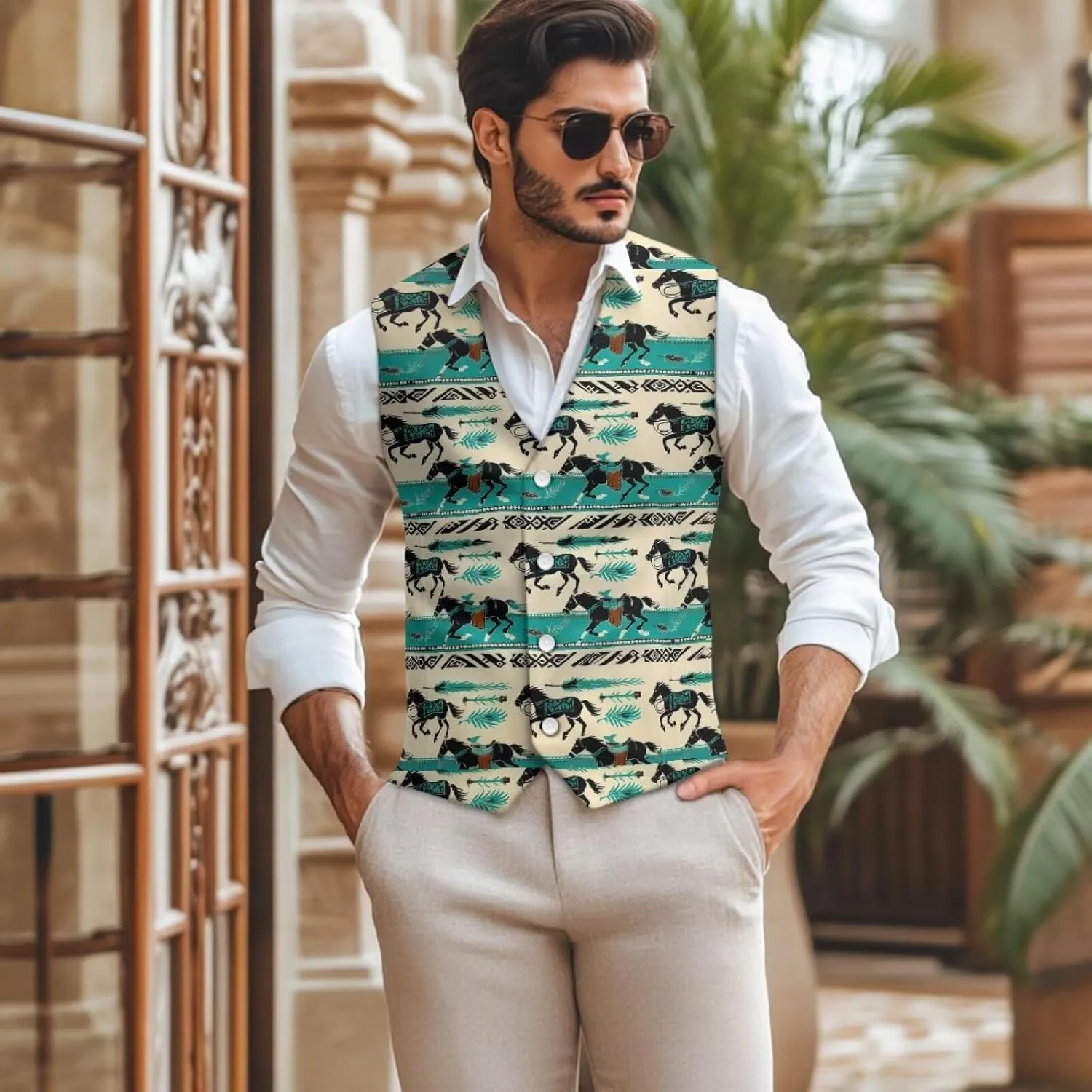 DISNIMO Men's Formal Suit Vest Slim Fit Casual Business Dress Waistcoat Vest Big and Tall
