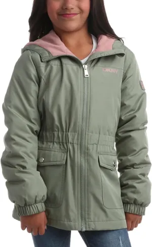 DKNY Girls' Jacket - Cozy Polar Fleece Lined Full Zip Up Jacket with Side Pockets - Athletic Jackets for Girls (7-16)