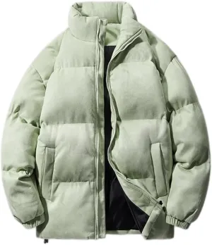 Down Jacket Cotton-Padded Men's Winter Couple Cotton-Padded Coat Coat Thickened Cotton-Padded Jacket(X-Large)