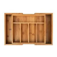 Expandable Cutlery Bamboo Drawer Organizer