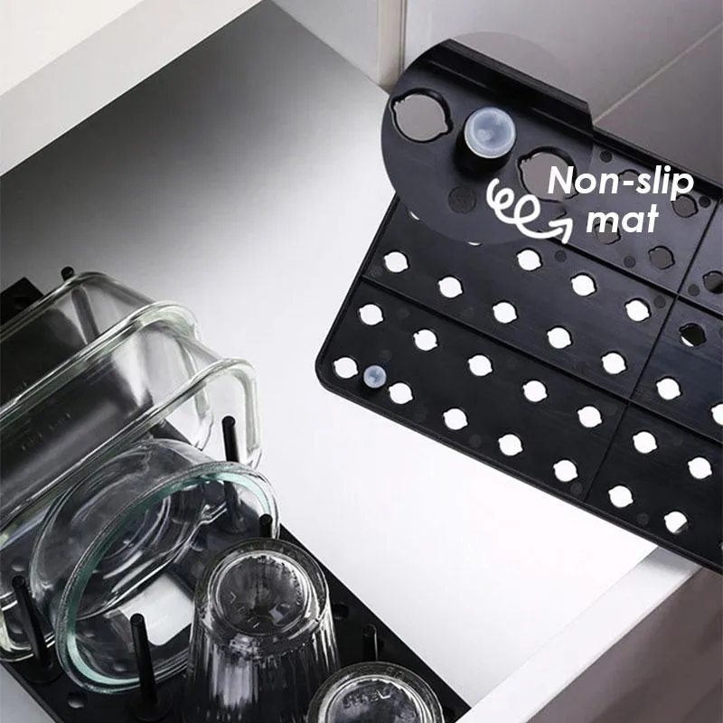 Expandable Kitchen Drawer Organizer Peg Board