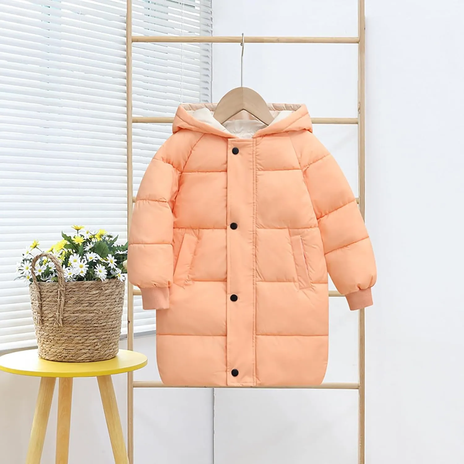 Fashion Outdoor Coats Children's Down Padded Jacket Long Cotton Padded Jacket Baby Children's Boys Lightweight Jacket