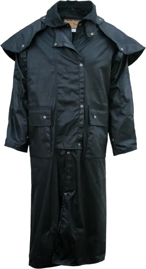 Foxfire Men's Long Oilskin Western Australian Waterproof Duster Coat, Raincoat Oil Cloth Cotton