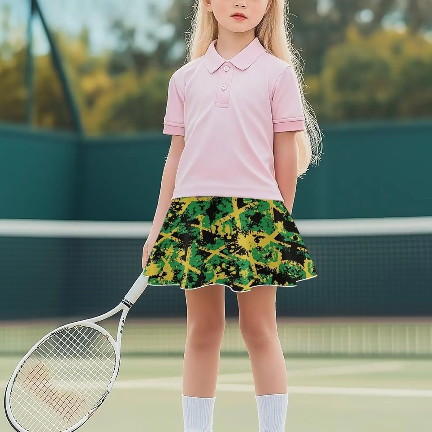 Girls Tennis Skirt with Pockets High Waisted Cozy Athletic Skorts Lightweight Trendy Golf Skirts for 5-14 Years