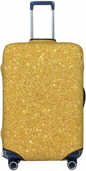 Gold Shiny Luggage Cover,Washable Suitcase Covers Fashion Luggage Covers,Anti-Scratch Suitcase Protector Cover
