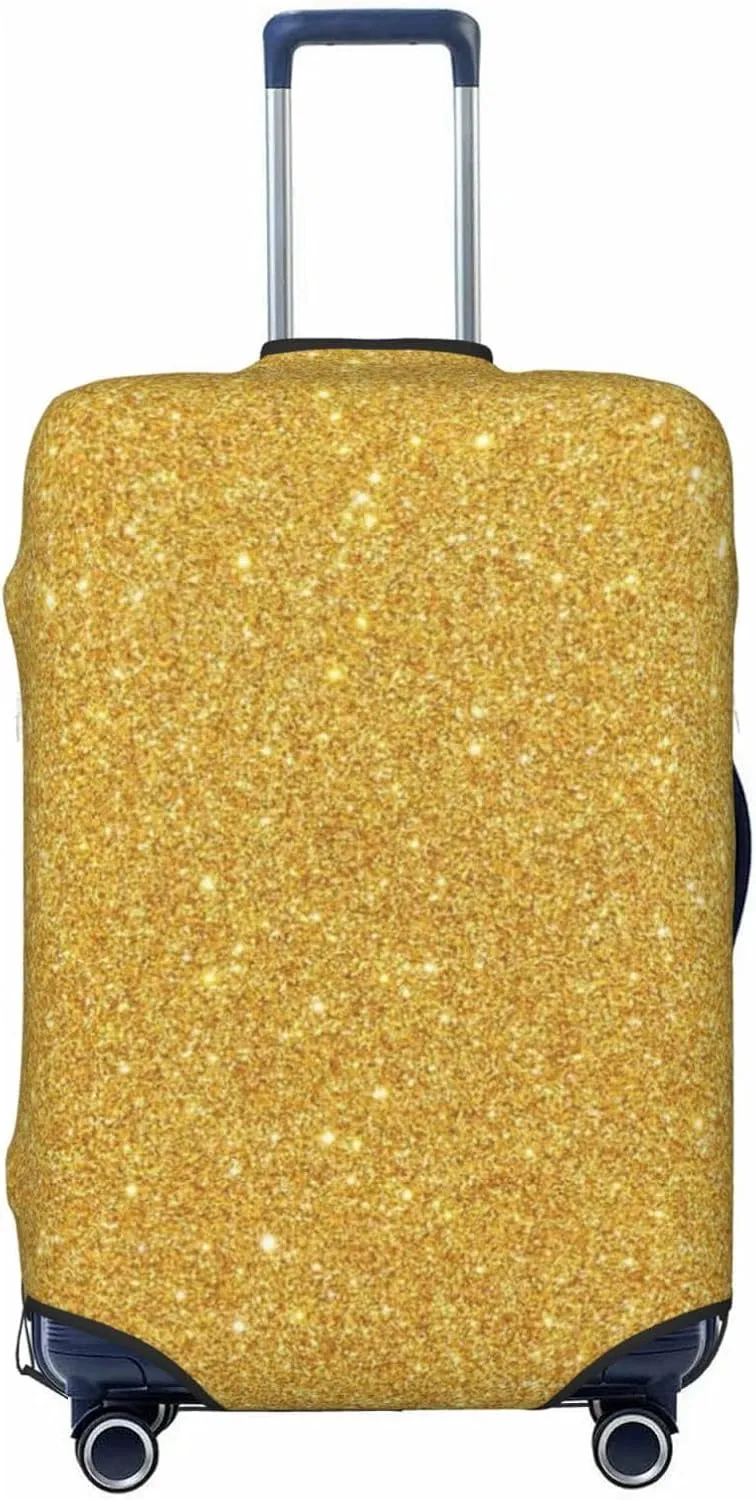 Gold Shiny Luggage Cover,Washable Suitcase Covers Fashion Luggage Covers,Anti-Scratch Suitcase Protector Cover