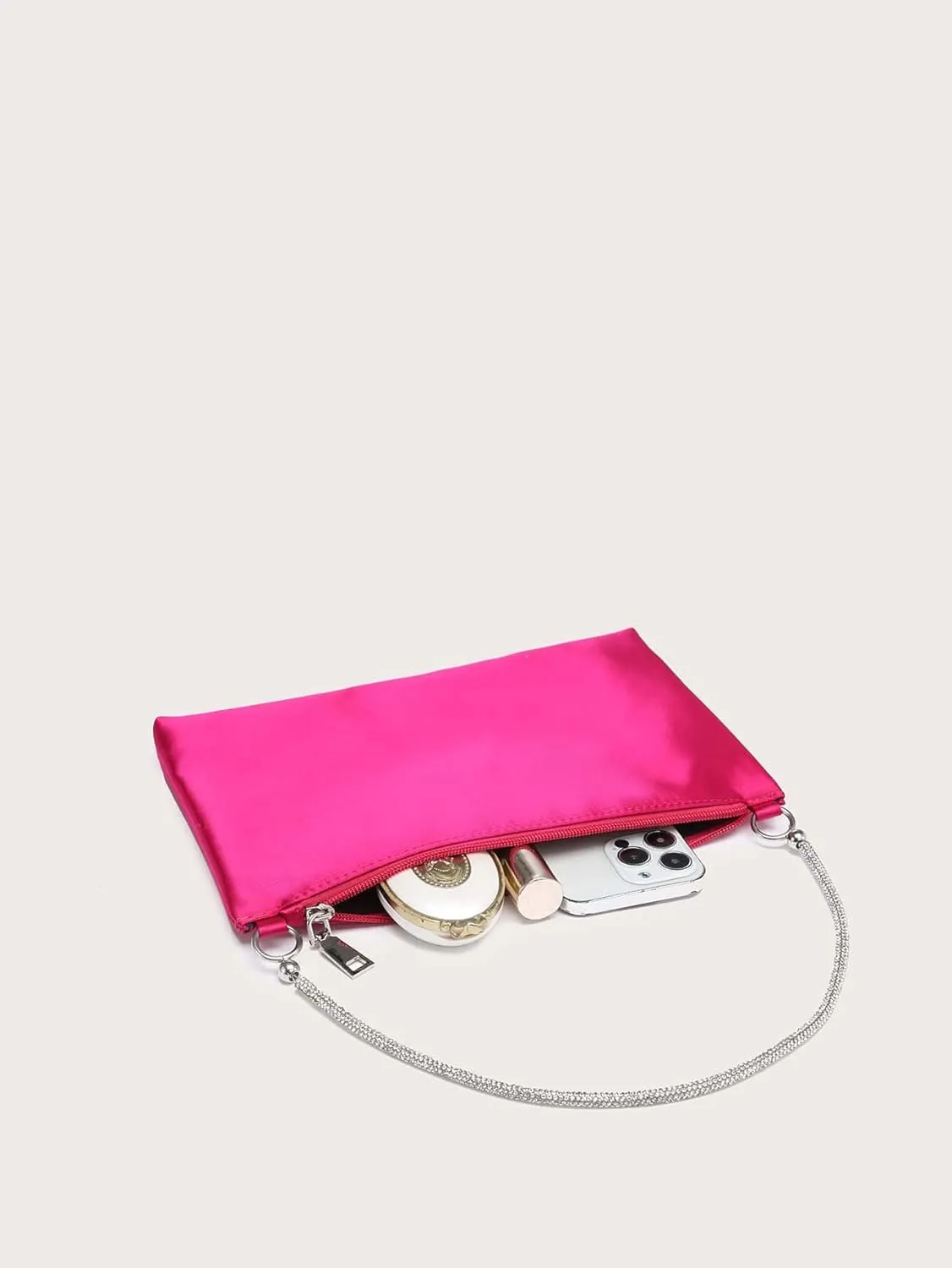 GORGLITTER Women's Satin Evening Handbag Wedding Prom Clutch Purse Party Formal Cocktail Clutches Shoulder Bag