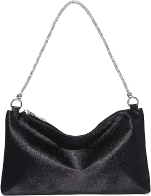 GORGLITTER Women's Satin Evening Handbag Wedding Prom Clutch Purse Party Formal Cocktail Clutches Shoulder Bag