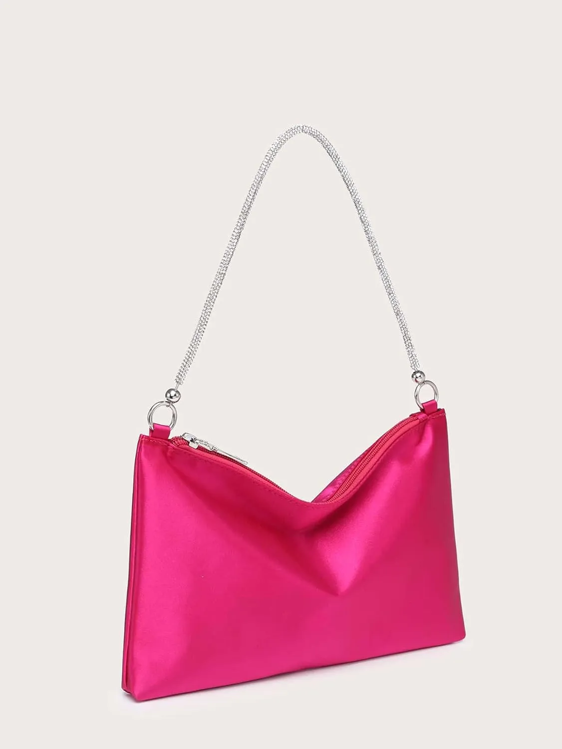 GORGLITTER Women's Satin Evening Handbag Wedding Prom Clutch Purse Party Formal Cocktail Clutches Shoulder Bag