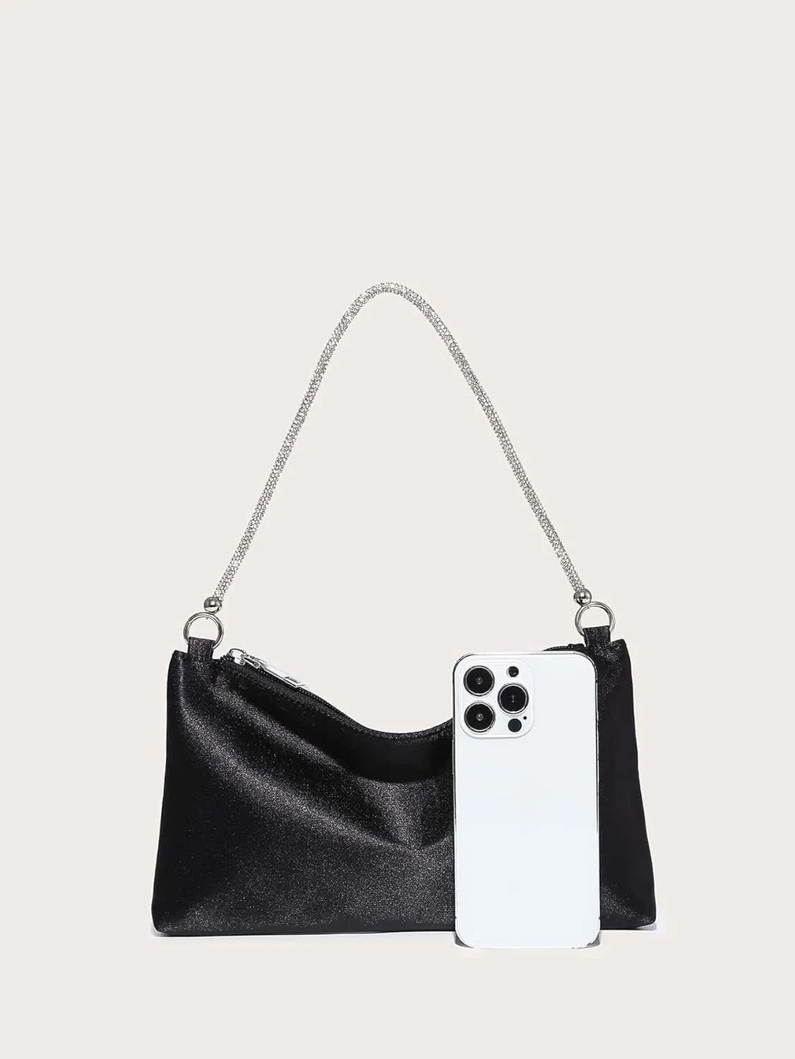 GORGLITTER Women's Satin Evening Handbag Wedding Prom Clutch Purse Party Formal Cocktail Clutches Shoulder Bag