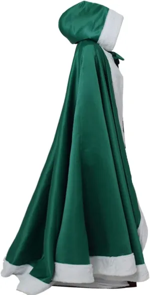 GRACEART Plus Size Princess Hooded Costume Cape Hood Cloak Bride Winter Warm Full Length Poncho for Women
