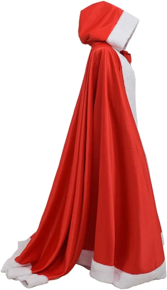 GRACEART Plus Size Princess Hooded Costume Cape Hood Cloak Bride Winter Warm Full Length Poncho for Women