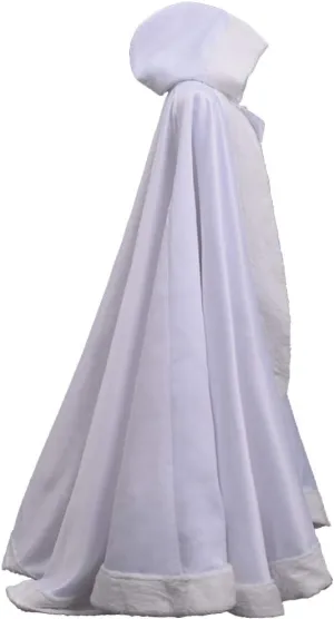 GRACEART Plus Size Princess Hooded Costume Cape Hood Cloak Bride Winter Warm Full Length Poncho for Women