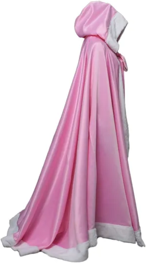 GRACEART Plus Size Princess Hooded Costume Cape Hood Cloak Bride Winter Warm Full Length Poncho for Women