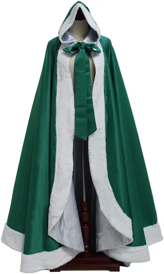 GRACEART Plus Size Princess Hooded Costume Cape Hood Cloak Bride Winter Warm Full Length Poncho for Women
