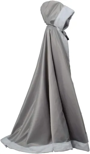GRACEART Plus Size Princess Hooded Costume Cape Hood Cloak Bride Winter Warm Full Length Poncho for Women
