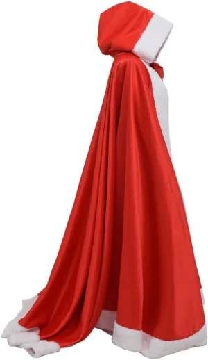 GRACEART Plus Size Princess Hooded Costume Cape Hood Cloak Bride Winter Warm Full Length Poncho for Women